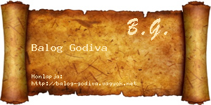 Balog Godiva névjegykártya